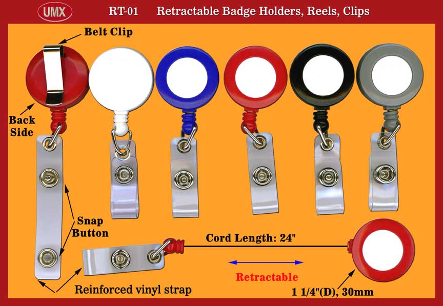 Retractable Badge Reel, Holder, Clip