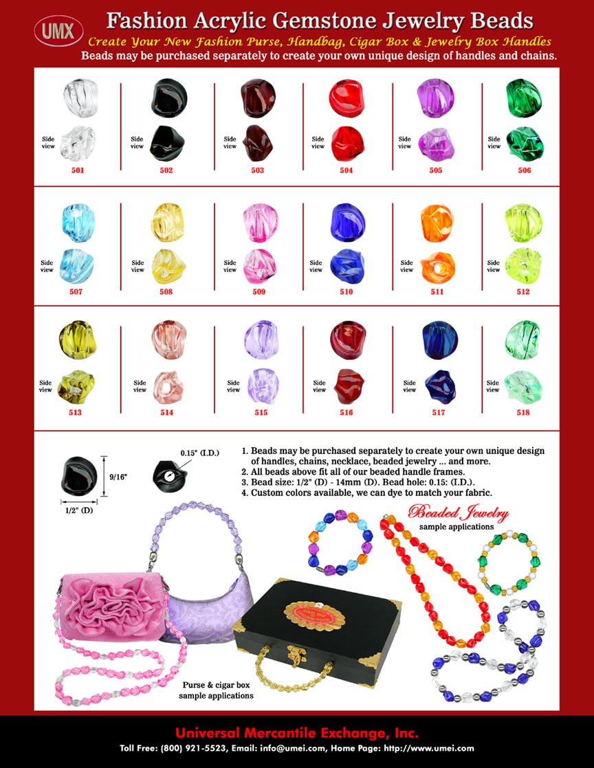 Acrylic Plastic Beads: Beaded Acrylic Plastic Bead Supplies.