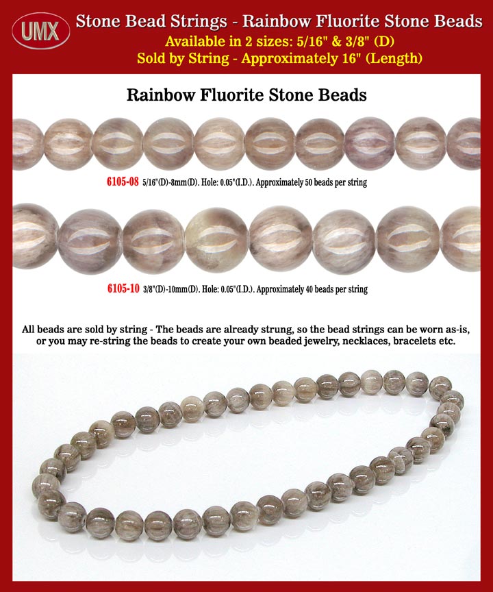 The attractive rainbow fluorite stone beads can be used to make beaded jewelry, necklace, bracelets, rings, bead crafts and more.