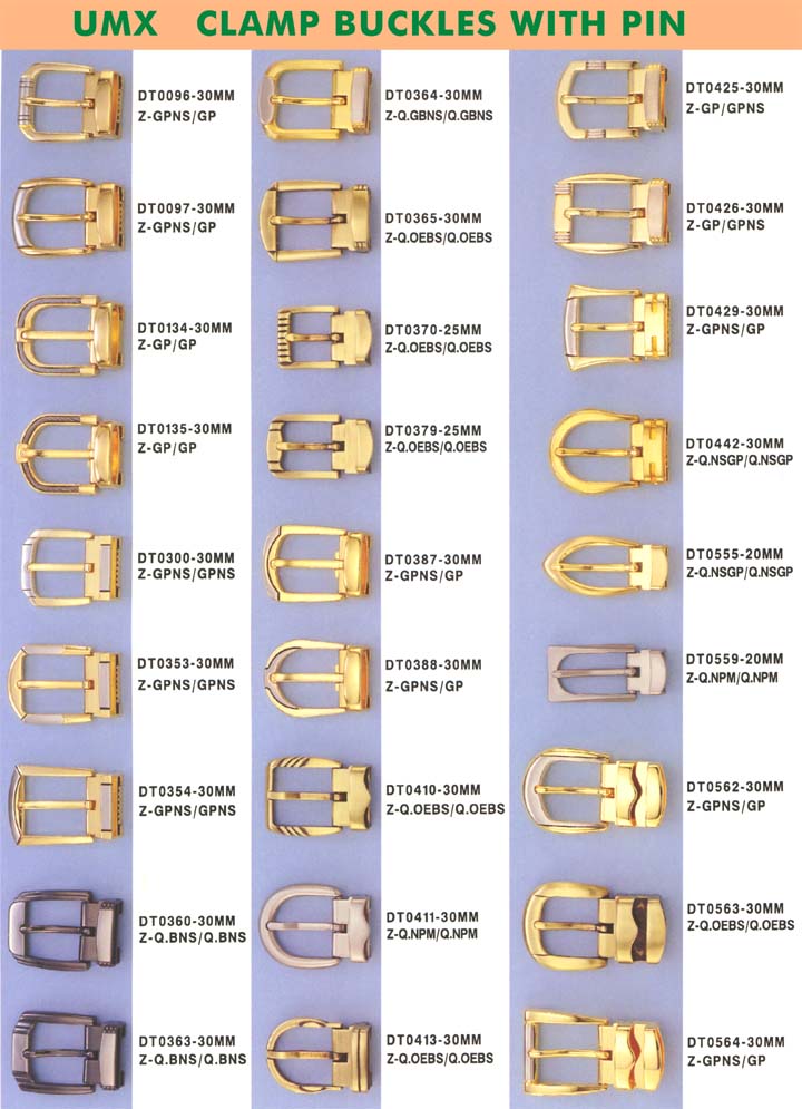 large picture of clamp buckles with pin