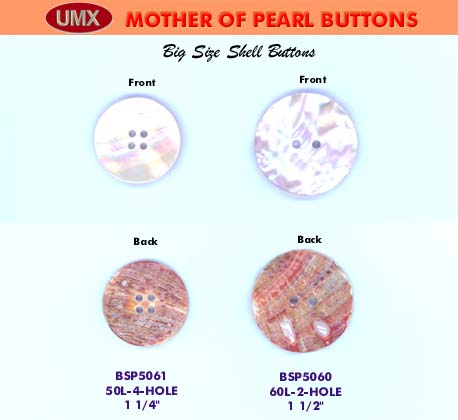 The Beauty Of Nature - Awabi shell buttons - The Big Size Hard to Find shell
buttons: BSP5060-5061