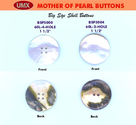 Real Size Picture BSP5000-5004: The Beauty Of Nature - Bombay shell buttons - The Big Size Hard to Find shell
buttons