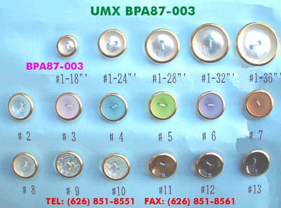 2-piece polyester combination button bpa87-003