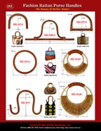 Stylish Fashion Purse and Handbag Hardware - Rattan Handles