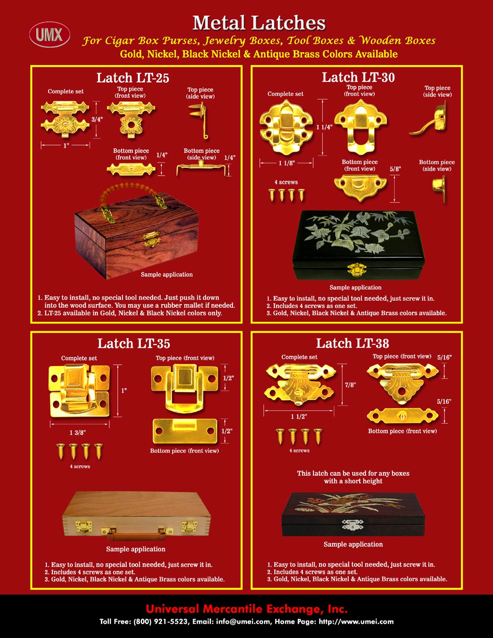Latches Catalogue: Wholesale Cigar Box Purse Latch and Wood Box LatchLatches Catalogue: Wholesale Cigar Box Purse Latch and Wood Box Latch
