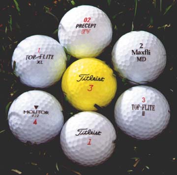 top quality recycled golf balls