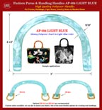 Wood Box Handbag Handles, Box Handbag Handles, Wooden Box Handbag Handles: AP-084 Light Blue Color Handle