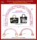 Wholesale Cigarbox Purses, Handbags, Purses Handle: AP-084 Pink Color Plastic Handles