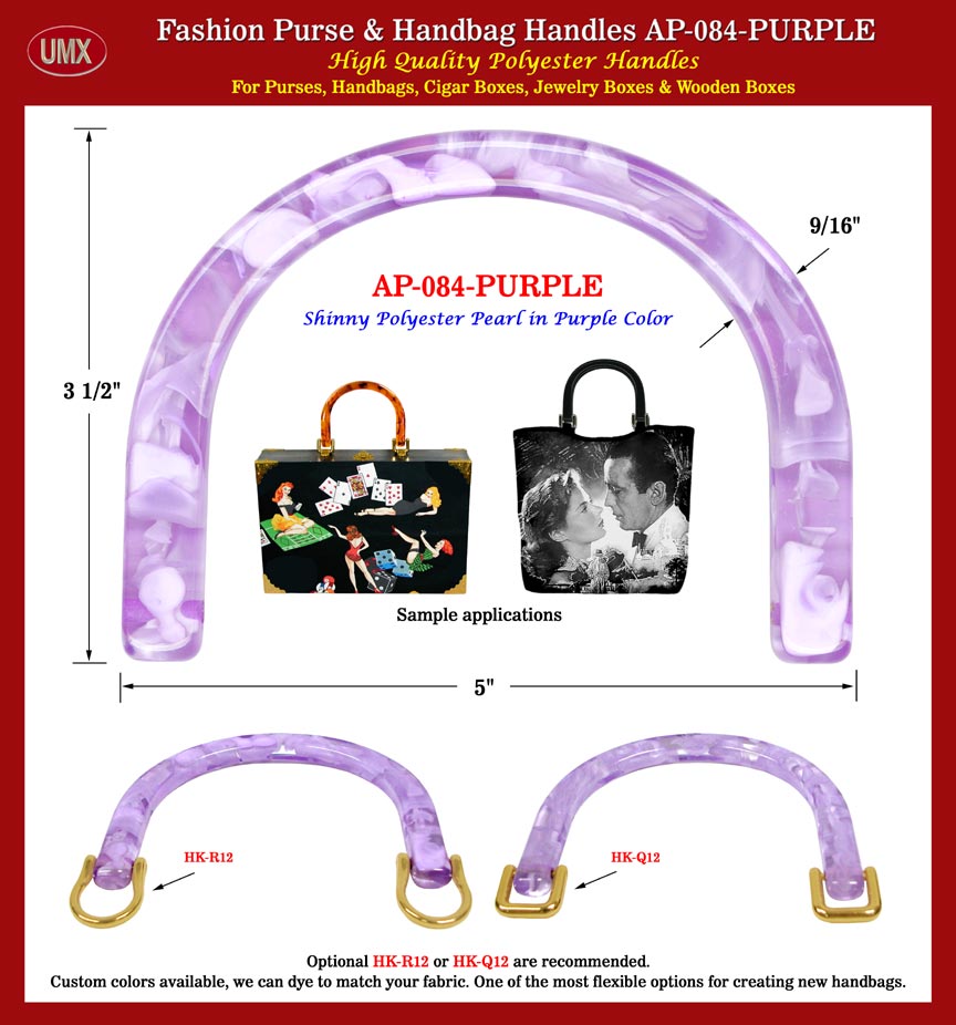 Wholesale Cigar Purse, Handbag, Purse Handles: AP-084 Purple Color Plastic Cigar Purse Handle