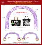 Wholesale Cigar Boxes, Handbags, Purses Handle: AP-084 Purple Color Plastic Handles