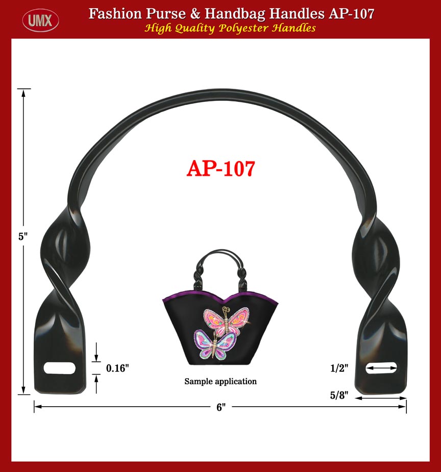 Designer Purse Handbag Handle: AP107 plastic handle Colorful Latest Fashion Styles
