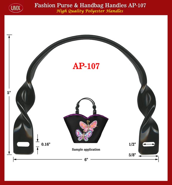 Purse Handbag Handle: AP107 plastic handle Colorful Latest Fashion Styles