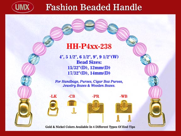 Beaded Handbag Handle: HH-P4xx-238 Purse Hardware For Designer Purses