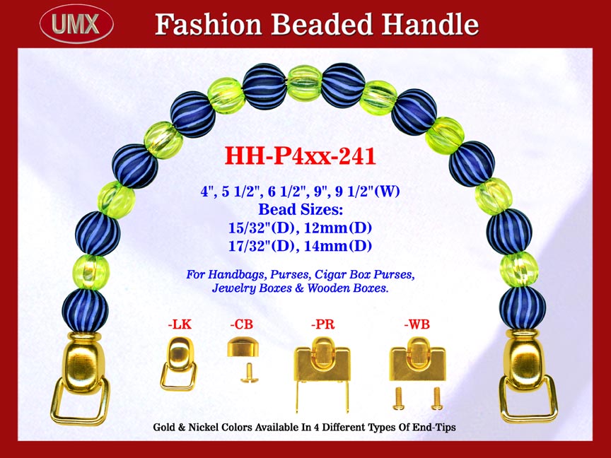 Beaded Handbag Handle: HH-P4xx-241 Purse Hardware For Designer Purses