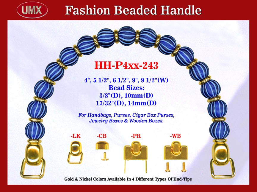 Beaded Handbag Handle: HH-P4xx-243 Purse Hardware For Designer Purses