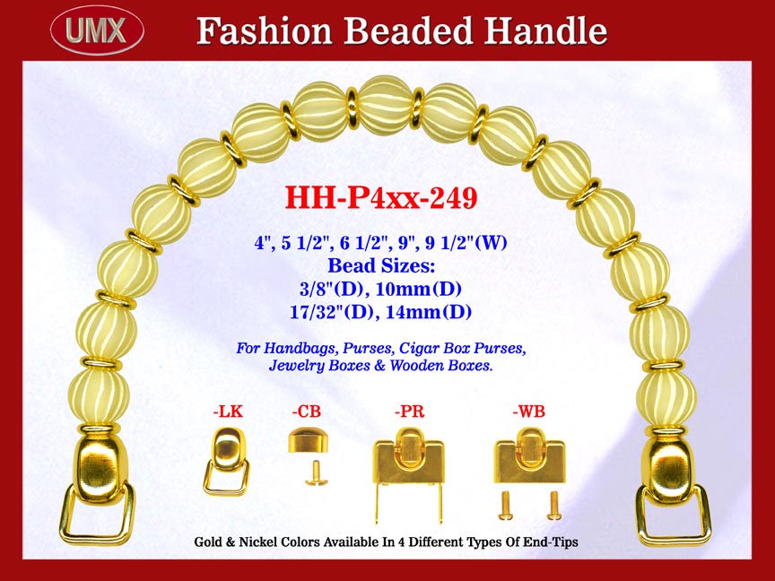 Beaded Handbag Handle: HH-P4xx-249 Purse Hardware For Designer Purses
