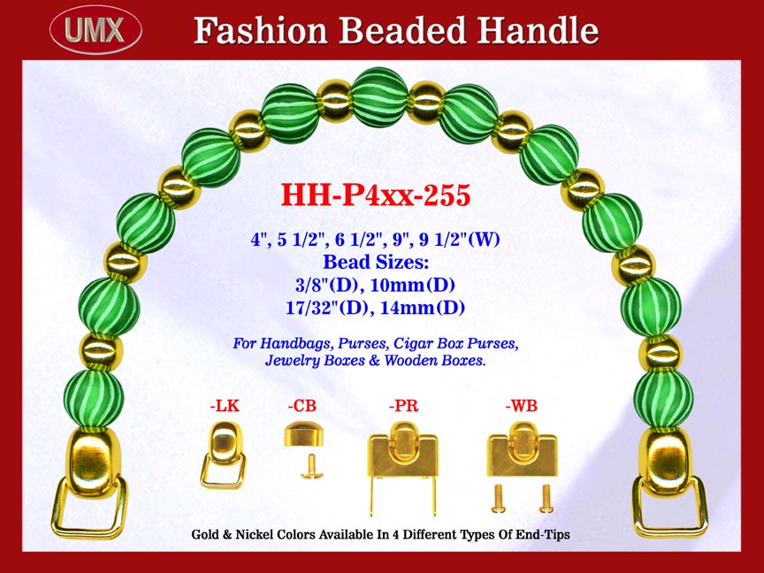Beaded Handbag Handle: HH-P4xx-255 Purse Hardware For Designer Purses