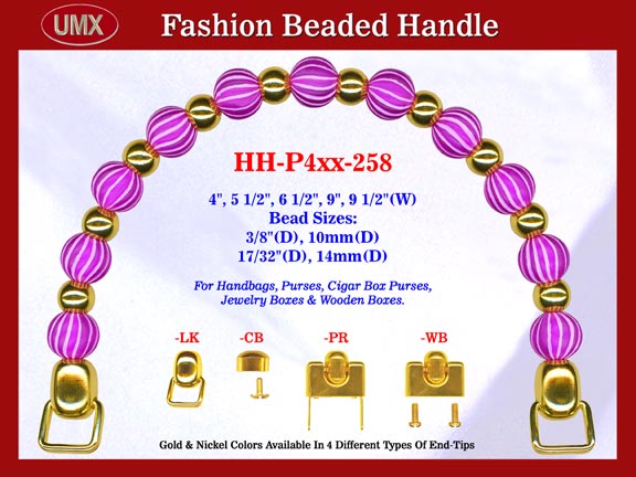 Beaded Handbag Handle: HH-P4xx-258 Purse Hardware For Designer Purses