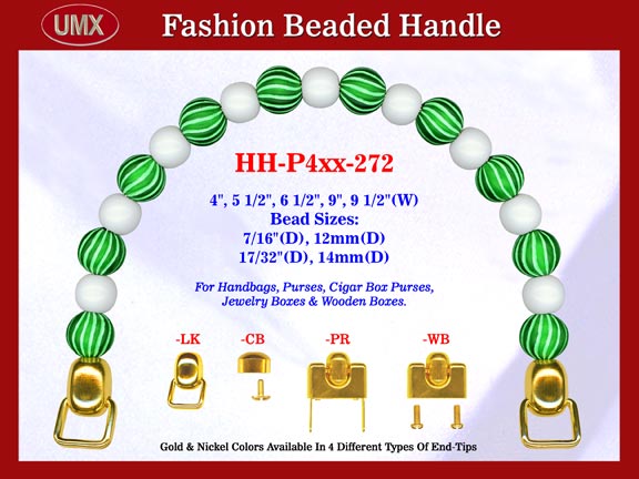 Beaded Handbag Handle: HH-P4xx-272 Purse Hardware For Designer Purses