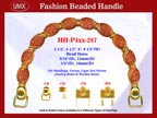 Antique Beads or Bone Beads Style Beads Designer Purse Hardware - Beaded Handbag Handles - HH-Pxx-287