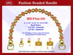 Antique Beads or Bone Beads Style Beads Designer Purse Hardware - Beaded Handbag Handles - HH-Pxx-288