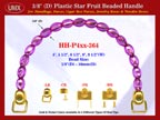 HH-P4xx-364: Cigar Box Handbag Purse Handle: Box Handbag Star Fruit Beads Purse Handle: Cigar Box Handbag Handles