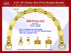 Wood Box Purse Handle: Wood Box Handles, Star Fruit Beads Wood Box Purses Handle: Box Purse Handles - HH-Pxx-338