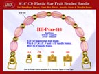 Cigar Purse Handle: Cigar Box Purse Handle, Star Fruit Beads Beaded Handles: Cigar Purse Handle - HH-Pxx-346