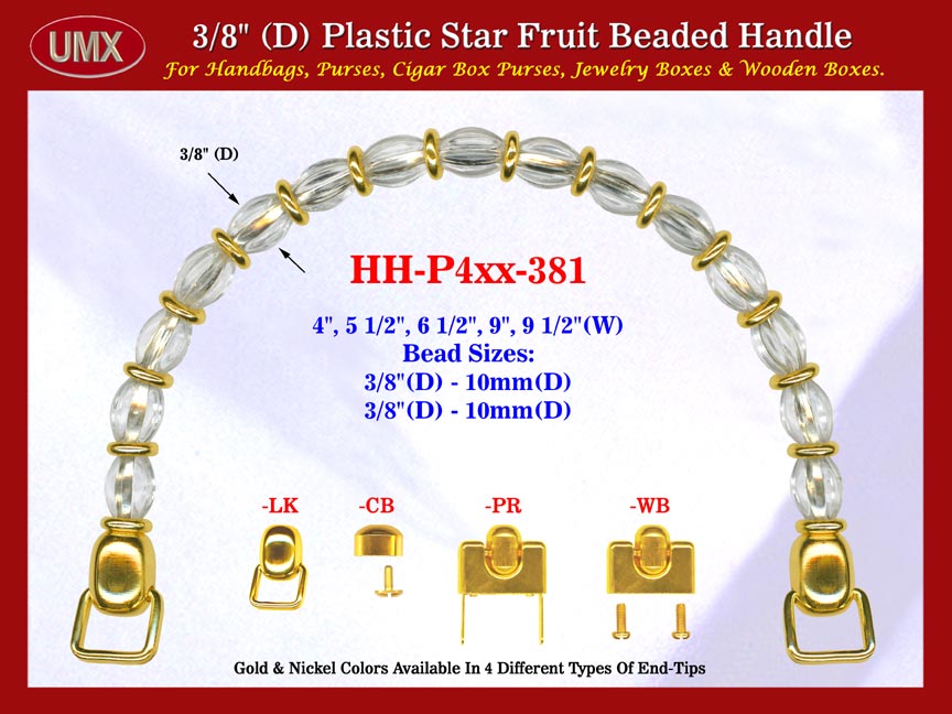Make Cigar Box Purses Handle: Make Cigar Purses Star Fruit Beads Purse Handle: Make Box Purses Handles - HH-Pxx-381