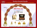 Wholesale Handbags Handles HH-Pxx-435 With Carved Bali Beads, Bali Beads, Flower Bali Bead Patterns