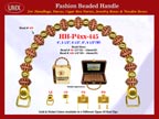Wholesale Handbag Handles HH-Pxx-445 With Double Flower Pattern Bali Beads