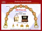 Wholesale Handbag Handles HH-Pxx-446 With Walnut Bali Beads, Carved Walnut Beads