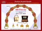 Wholesale Handbag Handles HH-Pxx-452 With Designed Art Bali Beads, Flat Tube Bali Beads