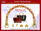 Wholesale Wood Purses Handle Supply: HH-Pxx-476 With Wholesale Bone Flower Beads and Wholesale Designer Beads