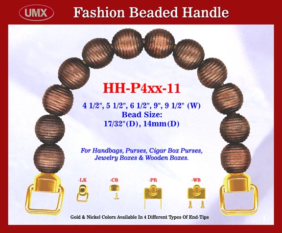 HH-P4xx-11 Wooden Beads Fashion Purse, Handbag, Cigar Box Purse, Cigarbox and Engraved
Wood Jewelry Boxes Handles