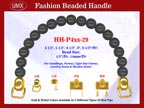 HH-P4xx-29 Stylish Beaded Purse Handle For Wood Jewelry Box, Cigar Box Purses