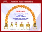 HH-P4xx-62 Stylish Beaded Handle For Handcrafted Wood Jewelry Box, Wooden Cigar