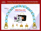 Aquamarine Gemstone Beads, Acrylic Aquamarine Beads For Women's Tote Handbag Handle: HH-Pxx-525