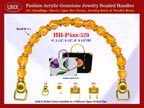 Tangerine Gemstone Beads, Acrylic Tangerine Beads For Women's Photo Handbags Handle: HH-Pxx-529