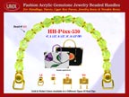 Peridot Gemstone Beads, Acrylic Peridot Beads For Women's Picture Handbag Handle: HH-Pxx-530