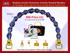 Sapphire Gemstone Beads, Acrylic Sapphire Beads For Women's Wedding Handbag Handle: HH-Pxx-535