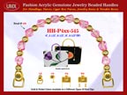 Pink Jewelry Beads, Acrylic Pink Beads For Women's Authentic Handbag Handle: HH-Pxx-545