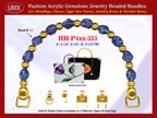 Sapphire Jewelry Beads, Acrylic Sapphire Beads For Women's Designer Inspired Handbag Handle: HH-Pxx-553