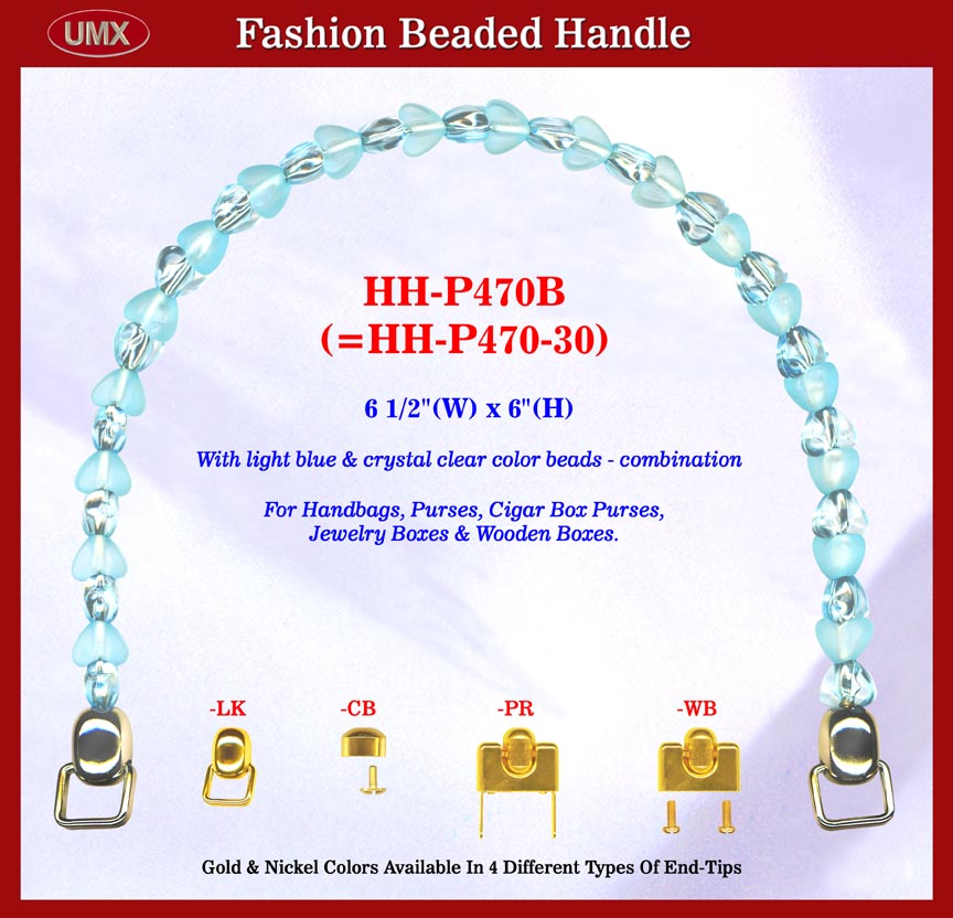 Large Picture of beaded handbag handle hh-p470b