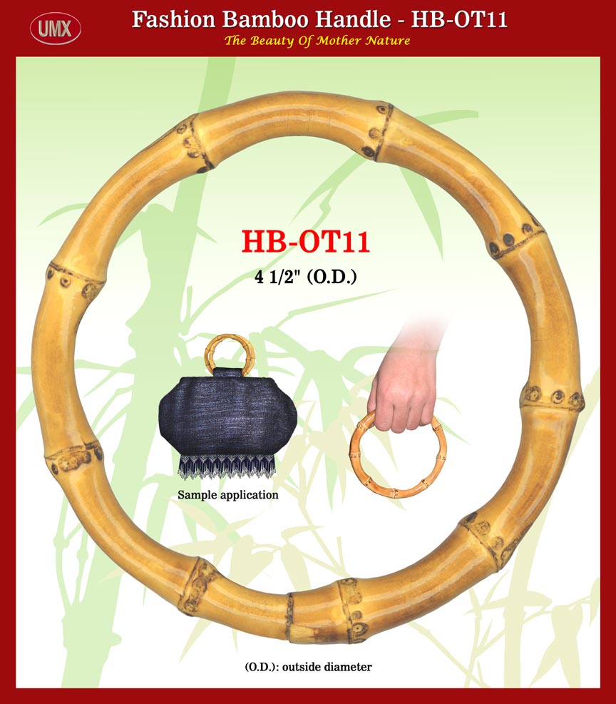 Stylish fashion backpack, briefcase, handbag, wallet, purse handle: 4 1/2"
bamboo root handle HB-OT11 for BACKPACKS, PURSES, BRIEFCASES, HANDBAGS, WALLET
