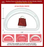 Handbag Handle AP-050: Stylish Pearl White Color Plastic Purse handles
