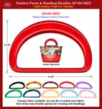 Purse Handbag Handle AP-050: Stylish Christmas Red Color Plastic Purse handles