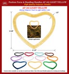 Purse Handle AP-165: Stylish Light Yellow Color Plastic Handbag handles