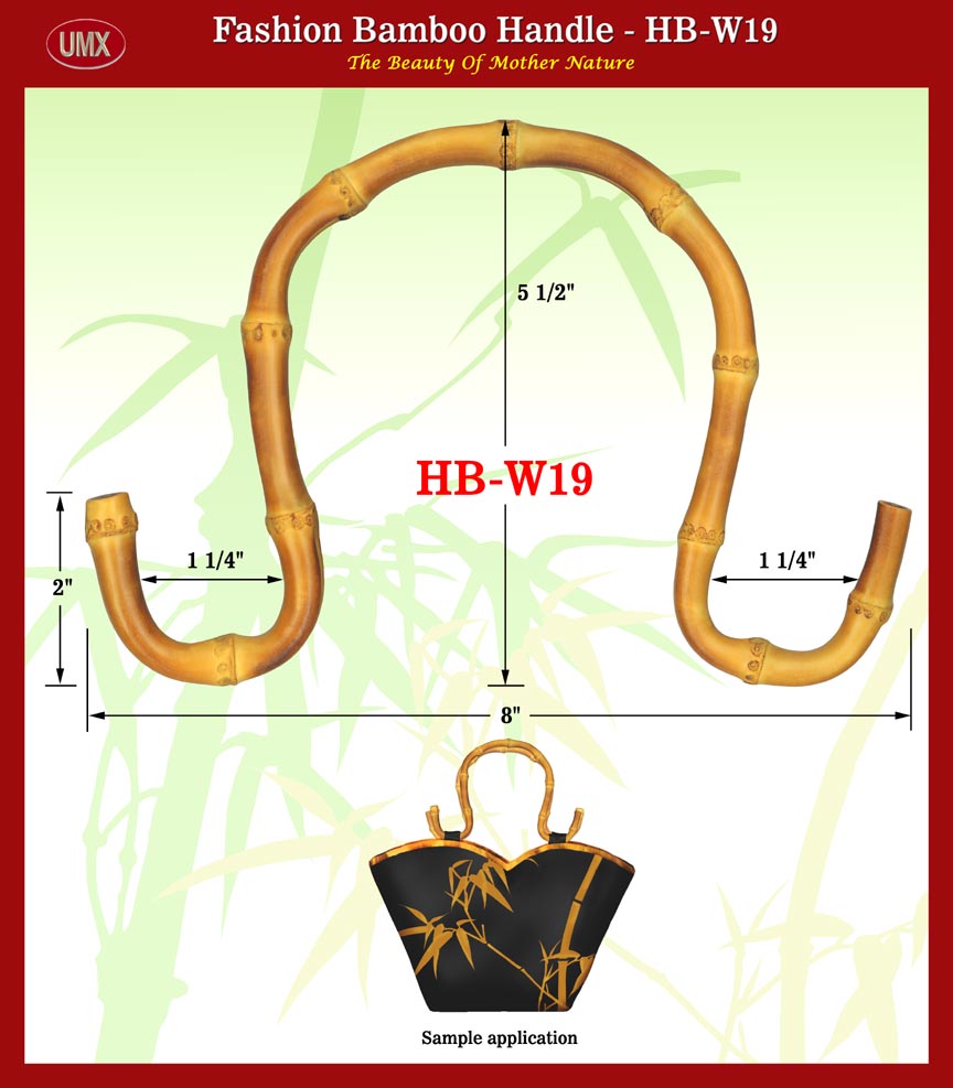 Stylish purse, handbag bamboo handle HB-W19