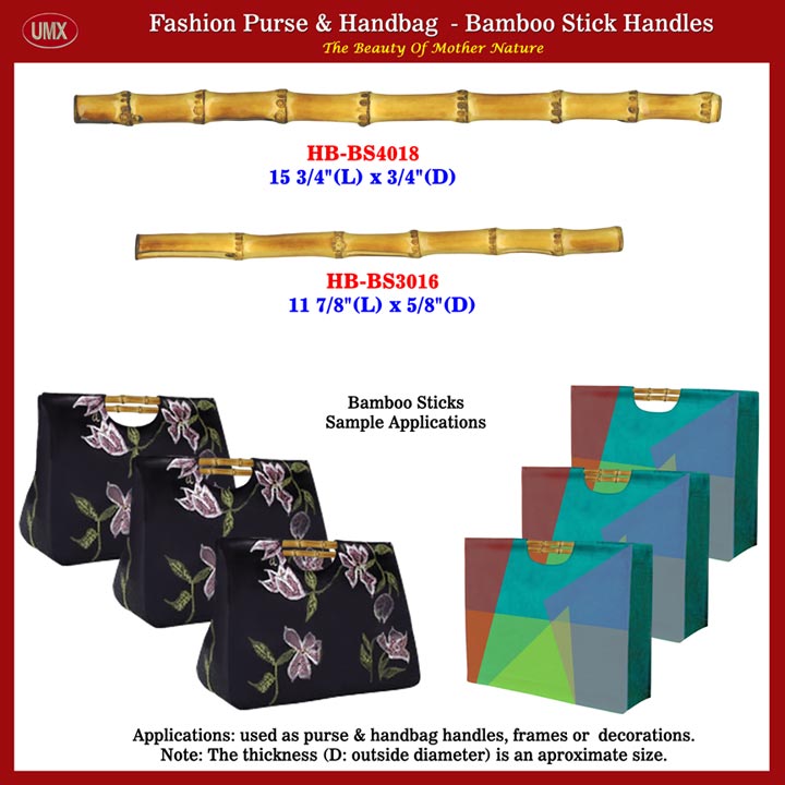 Bamboo Sticks, Bamboo Rod: Fashion Bamboo Purse Stick Handle